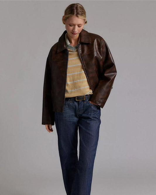 BDG Sasha Faux Leather Car Jacket